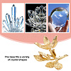 Rose Shaped Crystal Ball Display Stand Alloy Metal Base DIY-WH0430-065G-7