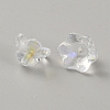 Glass Gradient Color Bead Caps GLAA-WH0017-09A-19-1