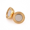 Round 304 Stainless Steel Magnetic Clasps with Loops STAS-N014-02-12mm-3