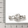 Brass Micro Pave Clear Cubic Zirconia Fold Over Clasps KK-H480-32P-3