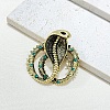 Snake Alloy Rhinestone Brooches PW-WG05DA9-02-1