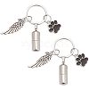  2Pcs Alloy Enamel Keychain KEYC-NB0001-27-1