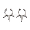 304 Stainless Steel 3 Spike Clip on Nose Rings AJEW-A062-05P-02-4