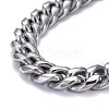 Tarnish Resistant Men's 304 Stainless Steel Cuban Link Chain Bracelets BJEW-P263-B01-P-2