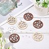 SUPERFINDINGS DIY Wooden Dangle Earring Making Kits DIY-FH0002-82-2