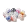 Duotone Spray Painted Crackle Acrylic Beads X-OACR-G029-02-1