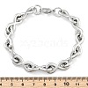 304 Stainless Steel Infinity Link Chain Bracelets for Women Men BJEW-F488-53C-P-5