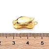 Brass Micro Pave Clear Cubic Zirconia Box Clasps KK-P291-25G-3