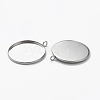 Non-Tarnish 304 Stainless Steel Pendant Cabochon Settings LS-STAS-L253-011B-P-3