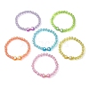 6Pcs 6 Colors Heart & Round Acrylic Beaded Stretch Kid Bracelet Sets BJEW-JB10674-4