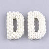 Handmade ABS Plastic Imitation Pearl Woven Beads FIND-T039-18-D-2