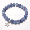 Tibetan Style Star & Moon & Sun Alloy Charm Bracelets BJEW-JB01919-2