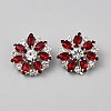 1-Hole Alloy Rhinestone Shank Buttons BUTT-WH0012-20-1