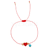 Fashion Adjustable Enamel Heart Link Bracelets SE4630-1