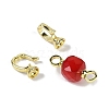 Natural Red Corundum/Ruby with Brass Fold Over Clasps G-G141-01G-2