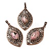 Natural Rhodonite Pendants G-H065-3R-05-1