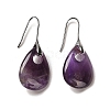 Natural Amethyst Teardrop Dangle Earrings EJEW-I315-02P-01-1