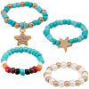 6Pcs 2 Styles Glass Beaded Decorative Rings for Smartwatch Band AJEW-CP0009-94A-7