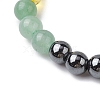 Natural & Synthetic Mixed Gemstone Beads Thread Stretch Bracelets for Women BJEW-JB11248-3