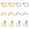 Unicraftale 40Pcs 2 Colors PVD Vacuum Plating 304 Stainless Steel Stud Earring Findings STAS-UN0022-54-1