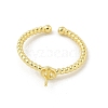 Brass Open Cuff Ring Settings KK-G518-02G-02-2