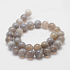 Natural Striped Agate/Banded Agate Bead Strands G-K155-D-10mm-02-2