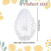 Nylon Mesh Bridal Veils with Hair Comb AJEW-WH0258-993-2