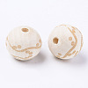 Unfinished Natural Wood European Beads WOOD-S057-018B-2