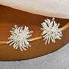 Brass Micro Pave Clear Cubic Zirconia Stud Earrings EJEW-S270-04S-1