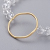 Faceted Rondelle Glass Beads Stretch Bracelets BJEW-JB04991-01-2