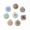 Alloy Printed Pendants X-PALLOY-D581-03-1