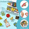 16Pcs 16 Styles Back To School Theme Enamel Pin JEWB-CJ0003-60-3