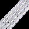 Electroplate Imitation Jade Glass Beads Strands EGLA-Q132-03B-B01-1