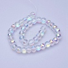 Electroplate Transparent Glass Beads Strands EGLA-E045-D01-2