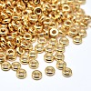 Brass Flat Round Spacer Beads X-KK-M085-13G-NR-1