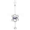 Spider Glass Beaded Hanging Ornaments HJEW-TA00172-03-1