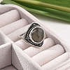 Natural Labradorite Adjustable Rings G-P560-03AS-05-3