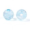 Transparent Crackle Acrylic Beads CACR-R008-8mm-07-2