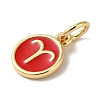 Real 18K Gold Plated Brass Enamel Charms KK-L216-001G-J03-2