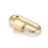 Brass Screw Carabiner Lock Charms KK-T047-08G-3