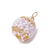 Seed Beads Pendants PALLOY-MZ00376-04-3