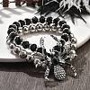 Punk Style Alloy Plastic Charm Bracelets BJEW-K269-01P-3