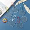 40Pcs 10 Style Acrylic Transparent Blank Pendants with Glitter DIY-CJC0002-013-5