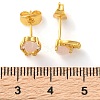 Brass Micro Pave Cubic Zirconia Stud Earrings For Women EJEW-B111-01G-03-5