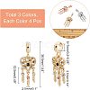 SUPERFINDINGS 12Pcs 3 Colors Rack Plating Alloy European Dangle Charms MPDL-FH0001-05-2