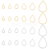   90Pcs 12 Style Teardrop Brass Linking Rings KK-PH0009-91-7