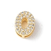 Brass Micro Pave Clear Cubic Zirconia Initial Multi-strand Links KK-S520-01G-15-1