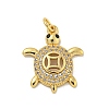 Brass Micro Pave Cubic Zirconia Pendants KK-N254-129C-G-1