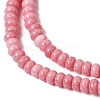 Cracked Opaque Glass Beads Strand GLAA-D306-A01-3