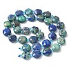 Natural Chrysocolla and Lapis Lazuli Beads Strands G-C116-A87-01-3